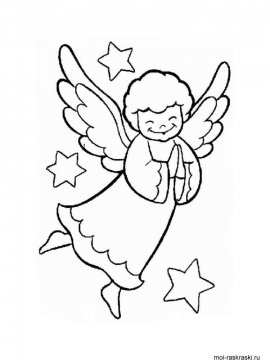 Раскраска Ангел 61 - Бесплатно распечатать