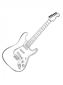 Раскраска Гитара 18 - Бесплатно распечатать