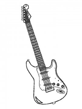 Раскраска Гитара 2 - Бесплатно распечатать