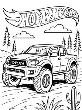 Внедорожник Toyota с огромными колёсами в пустыне