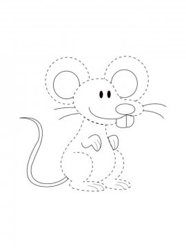 Раскраска Мышка 30 - Бесплатно распечатать