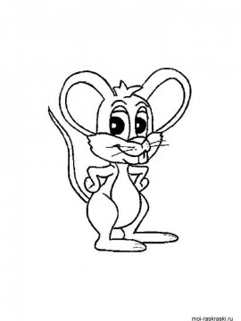 Раскраска Мышка 49 - Бесплатно распечатать