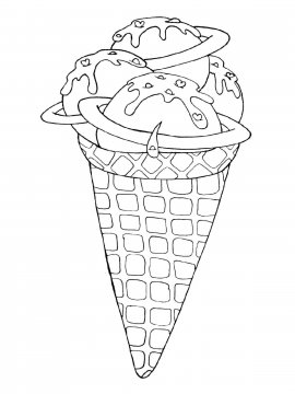 Раскраска Мороженое 34 - Бесплатно распечатать