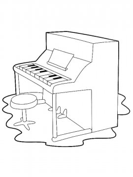 Раскраска Пианино 10 - Бесплатно распечатать