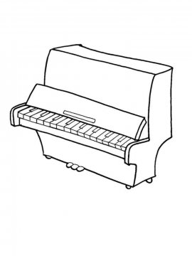 Раскраска Пианино 1 - Бесплатно распечатать