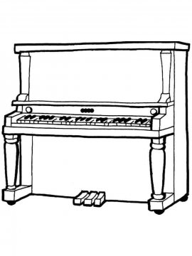Раскраска Пианино 2 - Бесплатно распечатать