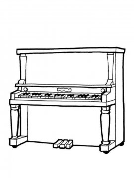 Раскраска Пианино 5 - Бесплатно распечатать