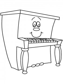 Раскраска Пианино 8 - Бесплатно распечатать