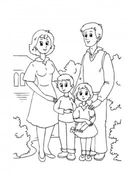 Раскраска Семья 10 - Бесплатно распечатать