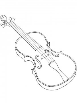 Раскраска Скрипка 14 - Бесплатно распечатать