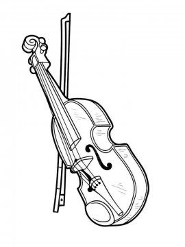 Раскраска Скрипка 15 - Бесплатно распечатать