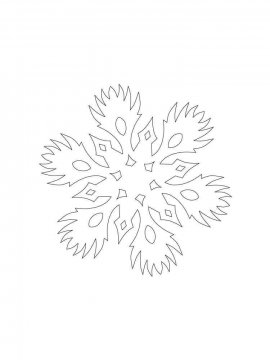 Раскраска Снежинка 54 - Бесплатно распечатать