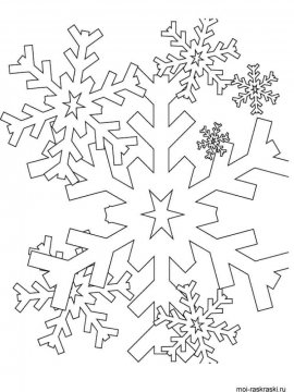 Раскраска Снежинка 42 - Бесплатно распечатать