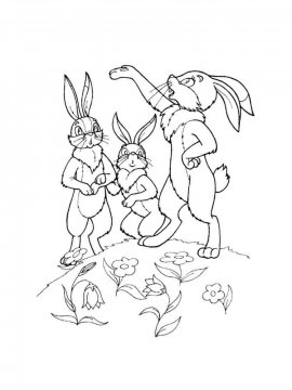 Раскраска Храбрый заяц 4 - Бесплатно распечатать