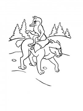 Раскраска Лиса и Волк 5 - Бесплатно распечатать