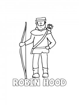 Раскраска Робин Гуд 1 - Бесплатно распечатать