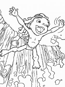 Раскраска Тарзан 13 - Бесплатно распечатать