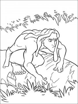 Раскраска Тарзан 15 - Бесплатно распечатать