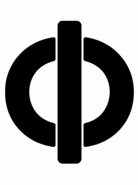 Трафарет Буквы Ф для вырезания из бумаги