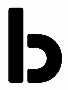 Трафарет Буквы Ь для вырезания из бумаги